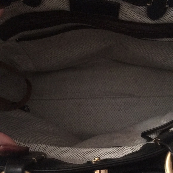 Black leather tote large - Picture 5 of 15